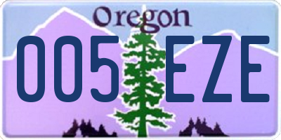 OR license plate 005EZE