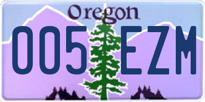 OR license plate 005EZM