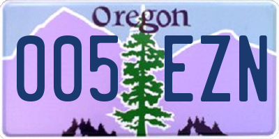 OR license plate 005EZN