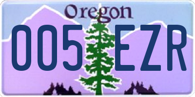 OR license plate 005EZR