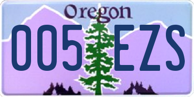 OR license plate 005EZS