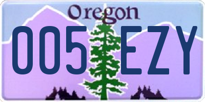 OR license plate 005EZY