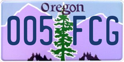 OR license plate 005FCG