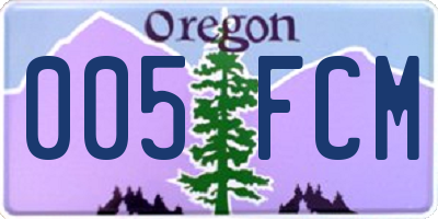 OR license plate 005FCM