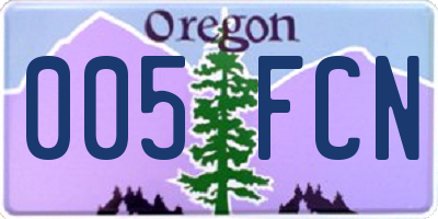 OR license plate 005FCN