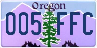 OR license plate 005FFC