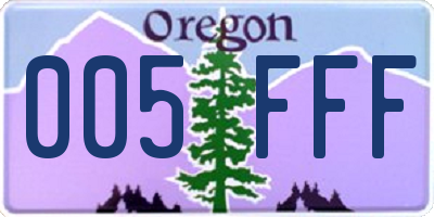 OR license plate 005FFF