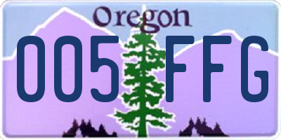 OR license plate 005FFG
