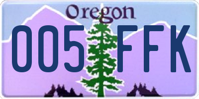 OR license plate 005FFK