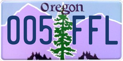 OR license plate 005FFL