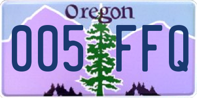 OR license plate 005FFQ