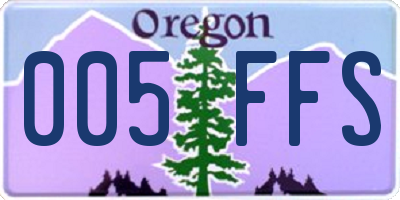 OR license plate 005FFS