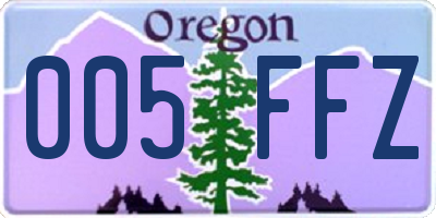 OR license plate 005FFZ