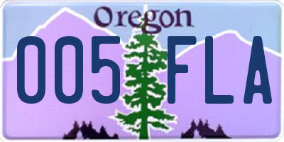 OR license plate 005FLA