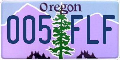 OR license plate 005FLF