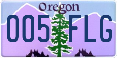 OR license plate 005FLG