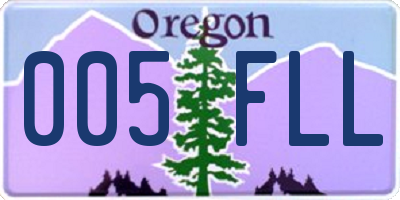 OR license plate 005FLL