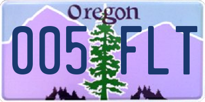 OR license plate 005FLT