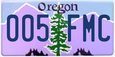 OR license plate 005FMC