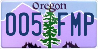 OR license plate 005FMP