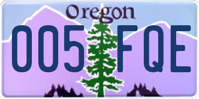 OR license plate 005FQE