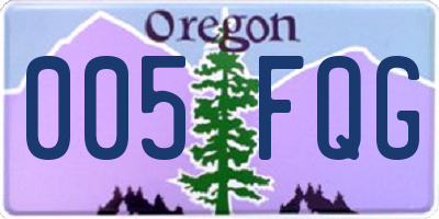 OR license plate 005FQG