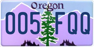 OR license plate 005FQQ