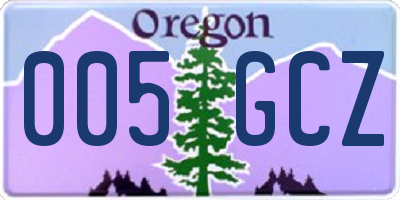 OR license plate 005GCZ