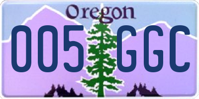 OR license plate 005GGC