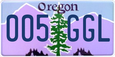 OR license plate 005GGL
