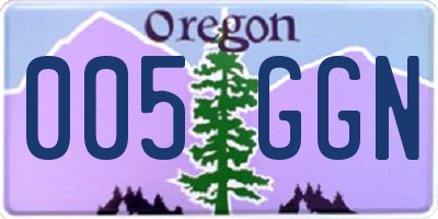 OR license plate 005GGN