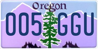 OR license plate 005GGU