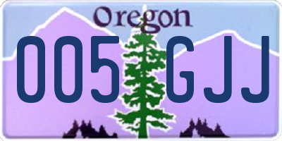 OR license plate 005GJJ