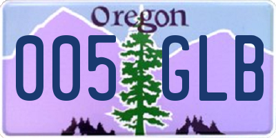 OR license plate 005GLB
