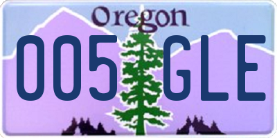 OR license plate 005GLE