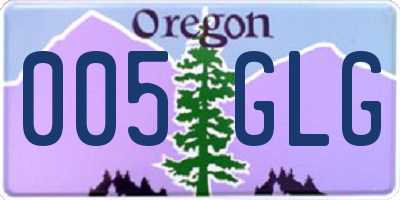 OR license plate 005GLG