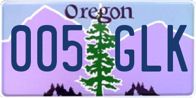 OR license plate 005GLK