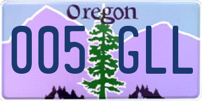 OR license plate 005GLL