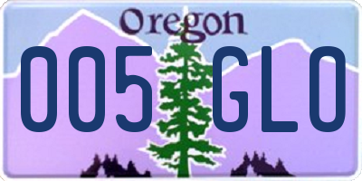 OR license plate 005GLO