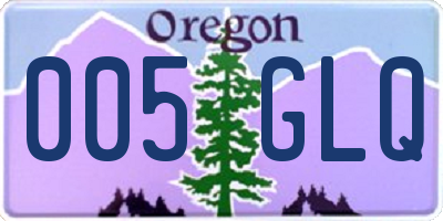 OR license plate 005GLQ