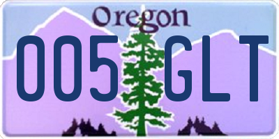 OR license plate 005GLT