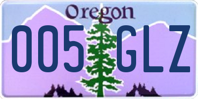 OR license plate 005GLZ