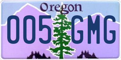 OR license plate 005GMG