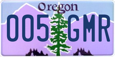 OR license plate 005GMR