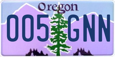 OR license plate 005GNN