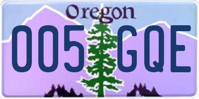 OR license plate 005GQE
