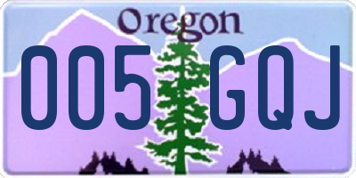 OR license plate 005GQJ
