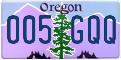 OR license plate 005GQQ