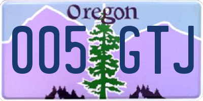 OR license plate 005GTJ
