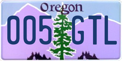 OR license plate 005GTL